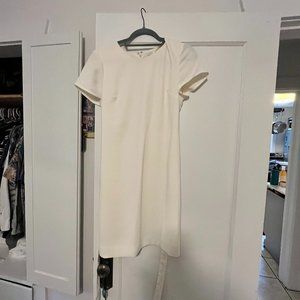 J Crew Belted suiting dress - Off White